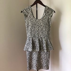 Leopard print mini dress